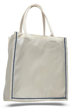 Q-Tees Q125600 - Fancy Shopper With Colour Stripe