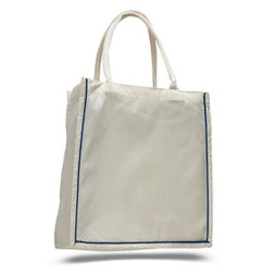 Q-Tees Q125600 - Fancy Shopper With Colour Stripe