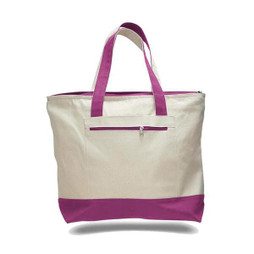 Q-Tees Q1300 - Canvas Zipper Tote Bag