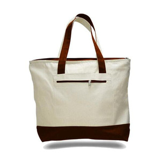 Q-Tees Q1300 - Canvas Zipper Tote Bag