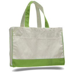 Q-Tees Q1400 - Bolsa de Lona de Algodón con Bolsillo Interior