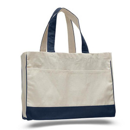 Q-Tees Q1400 - Bolsa de Lona de Algodón con Bolsillo Interior