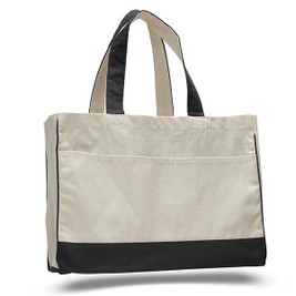 Q-Tees Q1400 - Eco-Friendly Canvas Tote with Zipper Pocket