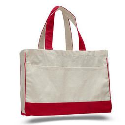 Q-Tees Q1400 - Bolsa de Lona de Algodón con Bolsillo Interior