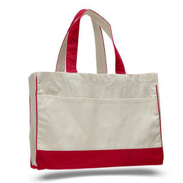 Q-Tees Q1400 - Bolsa de Lona de Algodón con Bolsillo Interior
