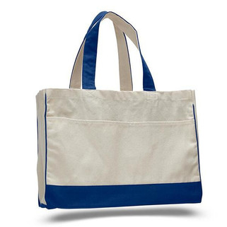 Q-Tees Q1400 - Bolsa de Lona de Algodón con Bolsillo Interior