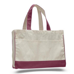 Q-Tees Q1400 - Eco-Friendly Canvas Tote with Zipper Pocket