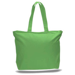 Q-Tees Q611 - Canvas Zipper Tote