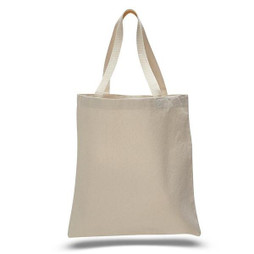 Q-Tees Q800 - Durable Canvas Tote with Reinforced Handles
