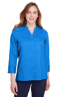 Devon & Jones DG560W - Womens Premium Stretch Broadcloth 3/4 Sleeve Blouse