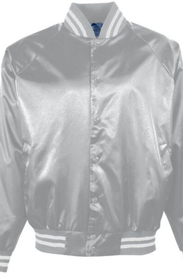 Augusta Sportswear 3610 - Campera de béisbol de satín/Ribete rayado