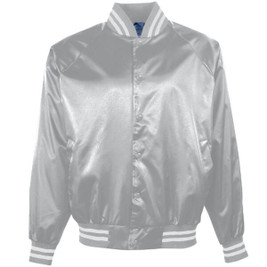 Augusta Sportswear 3610 - Campera de béisbol de satín/Ribete rayado