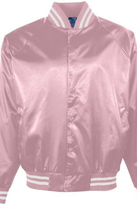 Augusta Sportswear 3610 - Campera de béisbol de satín/Ribete rayado