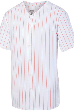 Augusta Sportswear 1685 - Remera de béisbol rayada con botones 