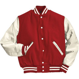 Holloway 224181 - Classic Melton Wool Varsity Jacket with Vinyl Sleeves