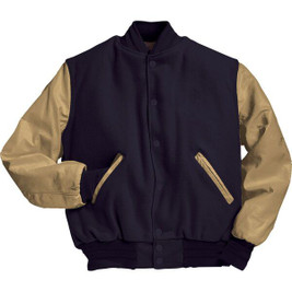 Holloway 224181 - Classic Melton Wool Varsity Jacket with Vinyl Sleeves