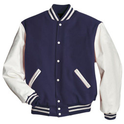 Holloway 224181 - Classic Melton Wool Varsity Jacket with Vinyl Sleeves