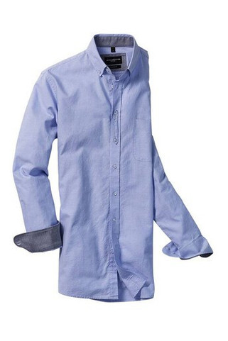 Russell Collection RU920M - MIESTEN PITKÄHIHAINEN RÄÄTÄLÖITY PESTY OXFORD-PAITA