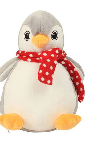Mumbles MM566 - Cuddly Penguin Plush with Customizable Tummy