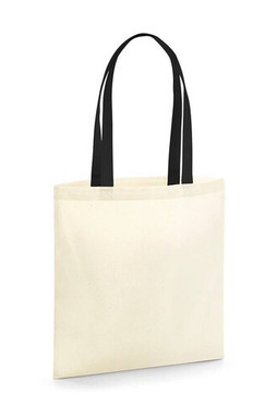 Westford mill W801C - Borsa in tela di cotone organico con manici a contrasto