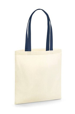 Westford mill W801C - Borsa in tela di cotone organico con manici a contrasto
