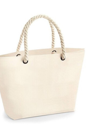 Westford mill WM680 - Coastal Canvas Beach Tote with Rope Handles