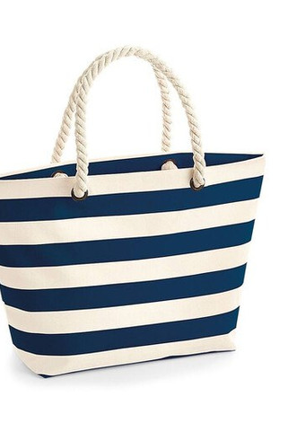 Westford mill WM680 - Coastal Canvas Beach Tote with Rope Handles
