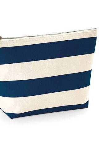 Westford mill WM684 - Westford Mill Cotton Canvas Striped Satchel Bag