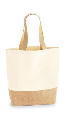 Westford mill WM450 - Jute Base Canvas Shopper