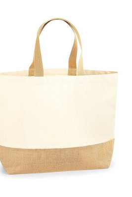 WESTFORD MILL WM452 - Sac shopping XL coton/toile de jute