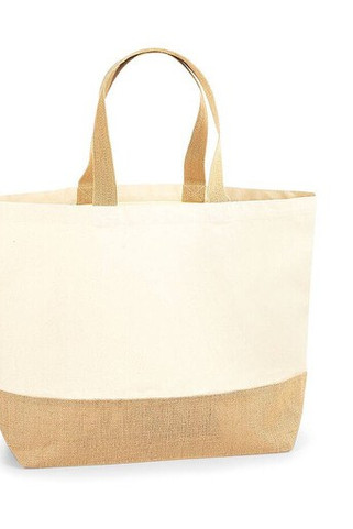 WESTFORD MILL WM452 - Sac shopping XL coton/toile de jute