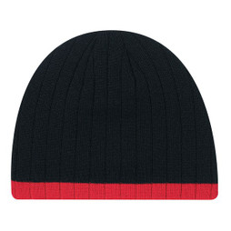AJM 1U113M - Acrylic / Polyester Micro Fleece Board Toque, Cable rib knit