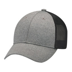 AJM 4H647M - Polyester Heather / Soft Polyester Mesh 6 panneaux (dos en maille)