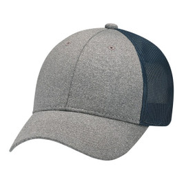 AJM 4H647M - Polyester Heather / Soft Polyester Mesh 6 panneaux (dos en maille)
