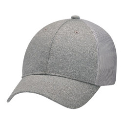 AJM 4H647M - Polyester Heather / Soft Polyester Mesh 6 panneaux (dos en maille)