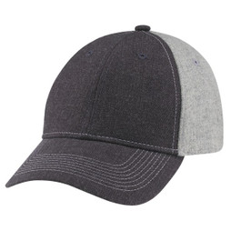 AJM 4M639M - Wool Serge Heather 6 Panel Constructed Full-Fit