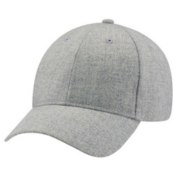 AJM 4M639M - Serge Wool Heather 6 Panel Constructed Full-Fit
