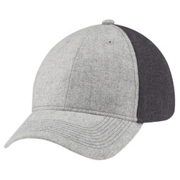 AJM 4M639M - Wool Serge Heather 6 Panel Constructed Full-Fit