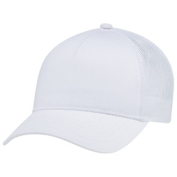 AJM 5970L - Polycoton / Polyester Mesh 5 Panel Constructed Full-Fit-Five (dos en maille, femmes)
