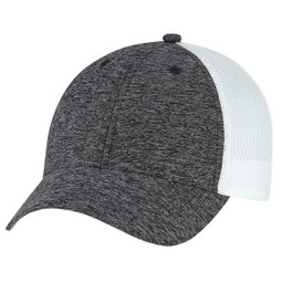 AJM 5H647M - Polyester Marl / Soft Polyester Mesh 6 Panel Constructed Full-Fit (Mesh Back)