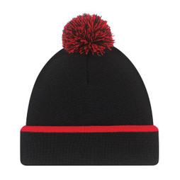 AJM 9B063M - Acrylic Cuff Toque (Pom Pom 8cm)