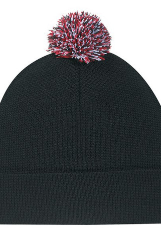 AJM 9E064M - Acrylic Cuff Toque (Pom Pom)