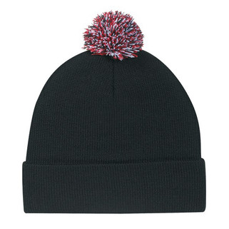 AJM 9E064M - Acrylic Cuff Toque (Pom Pom)