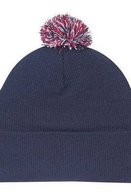AJM 9E064M - Acrylic Cuff Toque (Pom Pom)