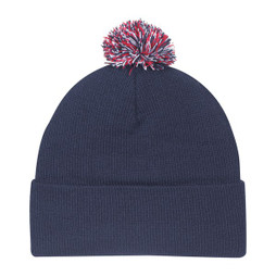 AJM 9E064M - Acrylic Cuff Toque (Pom Pom)