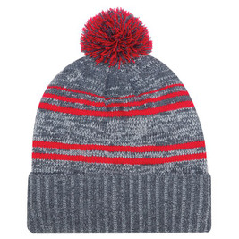 AJM 9G087M - Acrylic / Polyester Micro Fleece, Cuff Toque (Pom Pom 8cm)