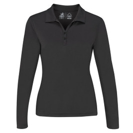 AJM PF2900 - Women's Performance Long Sleeve Polos :: 100% Polyester Pique Knit. 155g/m2 - 4.5oz/yd2
