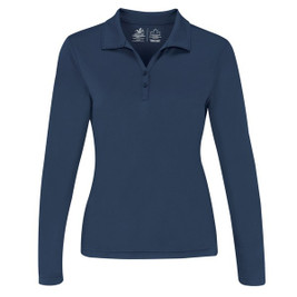 AJM PF2900 - Polos à manches longues pour femmes : : 100% Polyester Pique Knit. 155g/m2 - 4.5oz/yd2