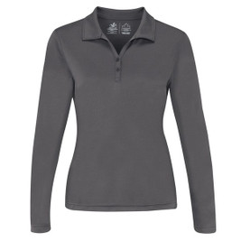 AJM PF2900 - Polos à manches longues pour femmes : : 100% Polyester Pique Knit. 155g/m2 - 4.5oz/yd2