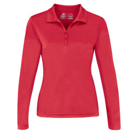 AJM PF2900 - Women's Performance Long Sleeve Polos :: 100% Polyester Pique Knit. 155g/m2 - 4.5oz/yd2